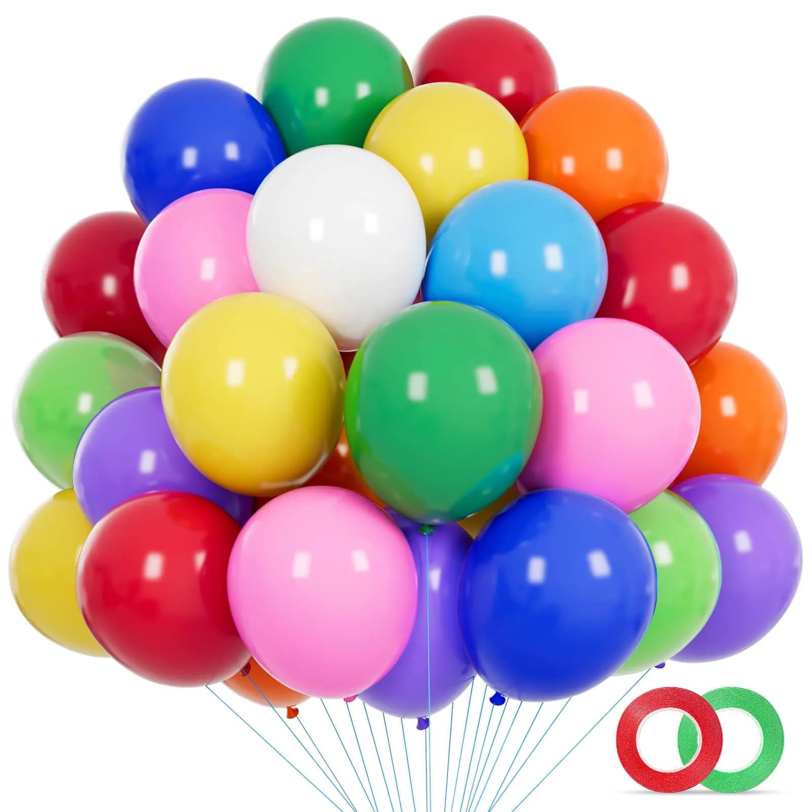 KUULBELA Green Balloons 110Pcs, 5 Inch Small Latex Party Balloons | Birthday Wedding Baby Shower Decorations — B10-color / 5inch(small)