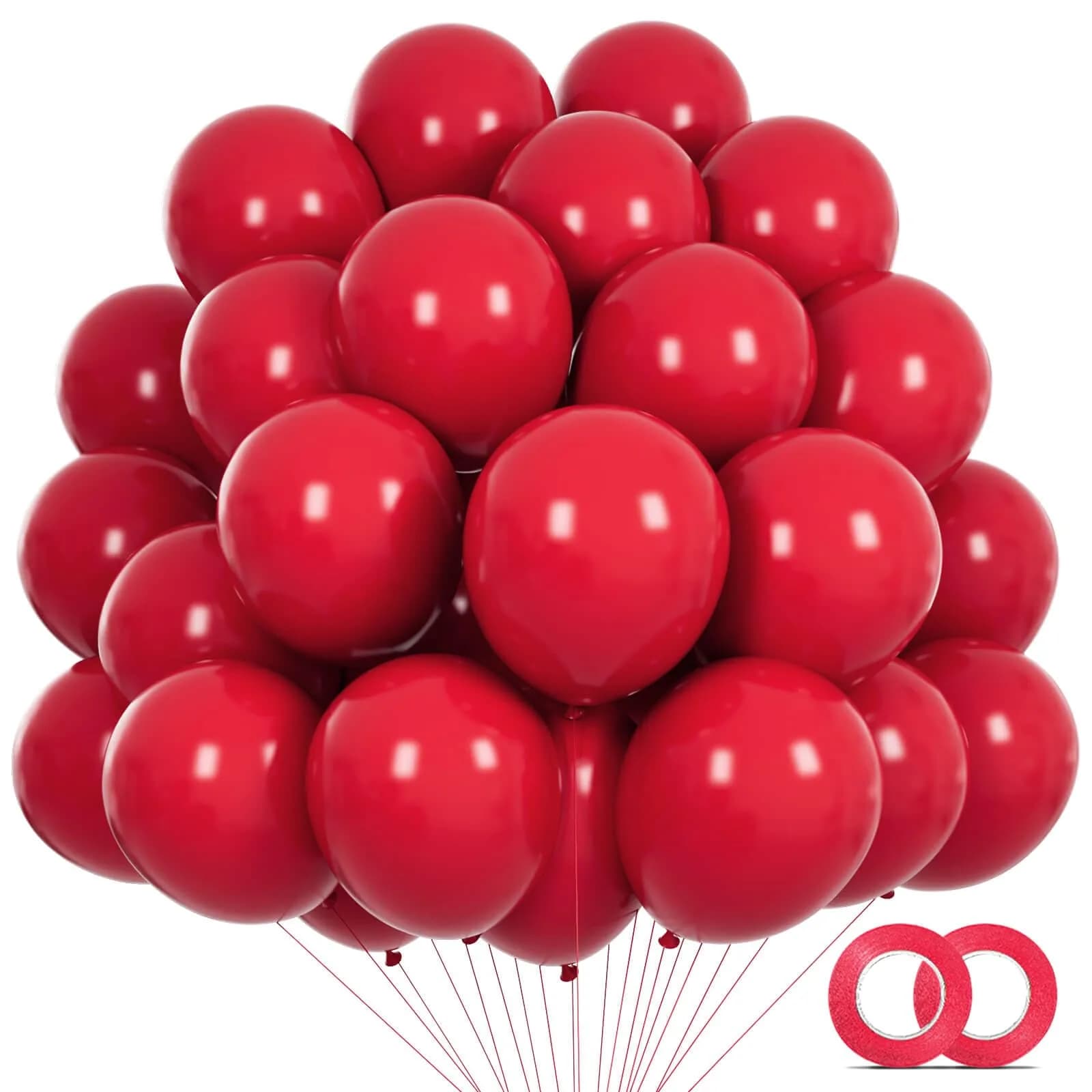 KUULBELA Green Balloons 110Pcs, 5 Inch Small Latex Party Balloons | Birthday Wedding Baby Shower Decorations — B11-red / 5inch(small)
