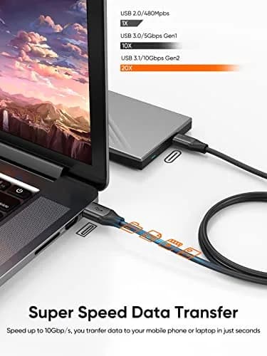 CableCreation 1m (3.3FT) Black USB A to USB C Cable for 10Gbps Data Transfer & 60W Charging thumbnail 2