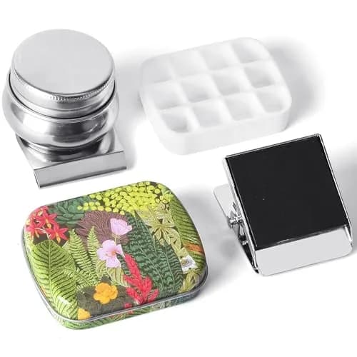 Qianshan Portable Travel Watercolor Palette, 12-Well Mini Metal Tin Box for Artists (60mmx47mmx15mm) thumbnail 1