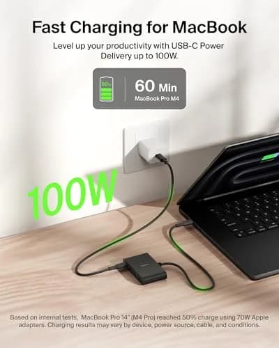 Belkin 4-Port USB-C Hub 10Gbps 100W PD | MacBook, iPad, PC Compatible thumbnail 4