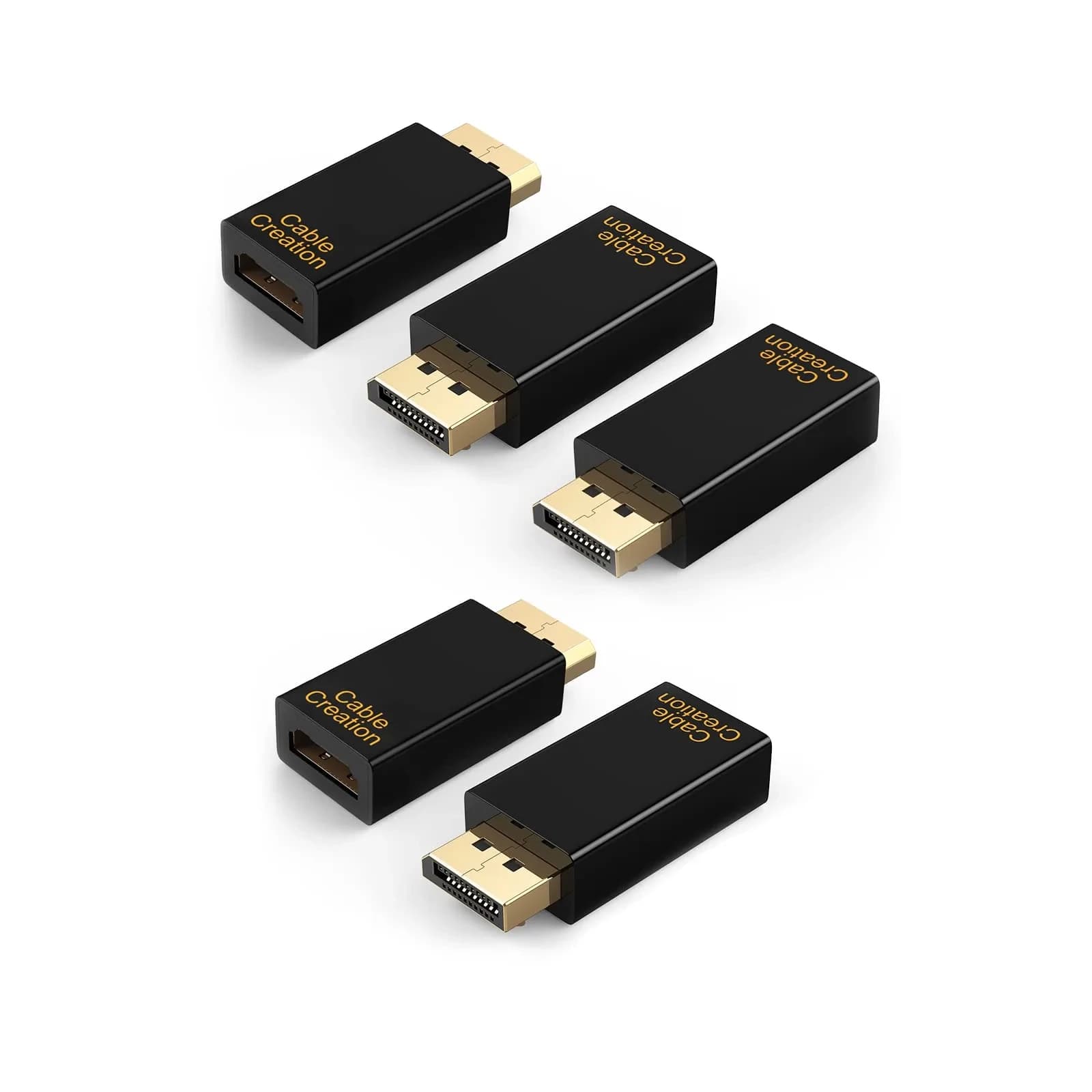 CableCreation Active DisplayPort to HDMI Adapter 10 Pack, 1080P Gold Plated | Transmits Audio & Video — ( ) / 1080P