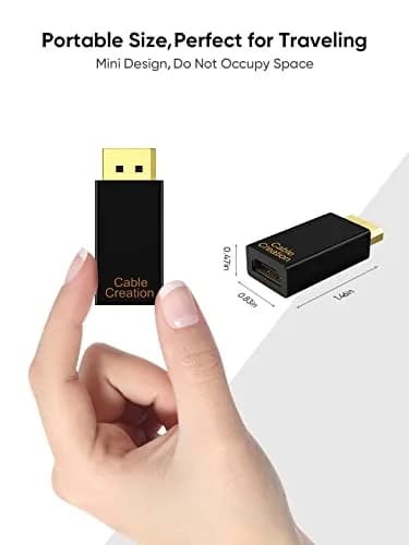 CableCreation Active DisplayPort to HDMI Adapter 5 Pack, 1080P DP to HDMI | Unidirectional Gold-Plated Connector thumbnail 7