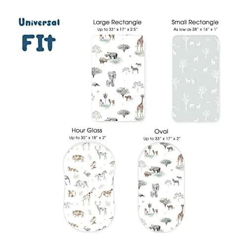 GRSSDER Ultra Soft Fitted Bassinet Sheets 3 Pack | Universal Fit for Baby Cradle & Moses Basket thumbnail 6