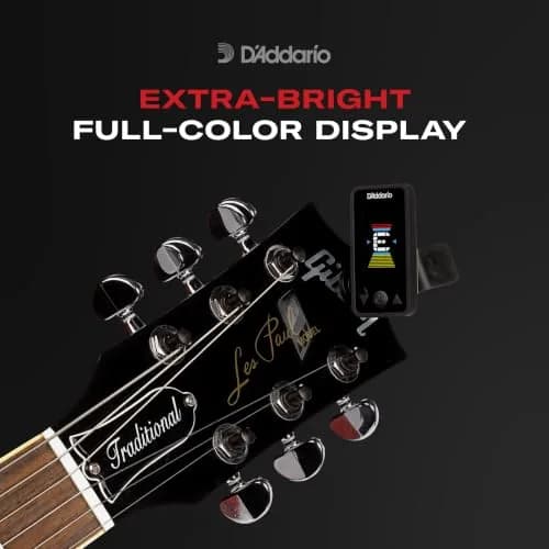 D'Addario Eclipse Rechargeable Headstock Clip-On Guitar Tuner, Black | 24 Hours Tuning Time thumbnail 2