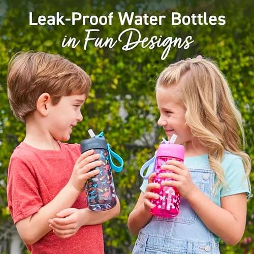 Bentgo Kids Water Bottle, Leak-Proof, Bite & Sip Spout, 15 fl oz | Durable Tritan, Kid-Friendly Colors thumbnail 2