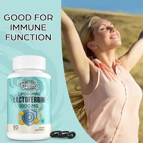 Pepeior Liposomal Bovine Lactoferrin 1000 mg | Supports Iron Absorption & Immunity (70-120 chars) thumbnail 2