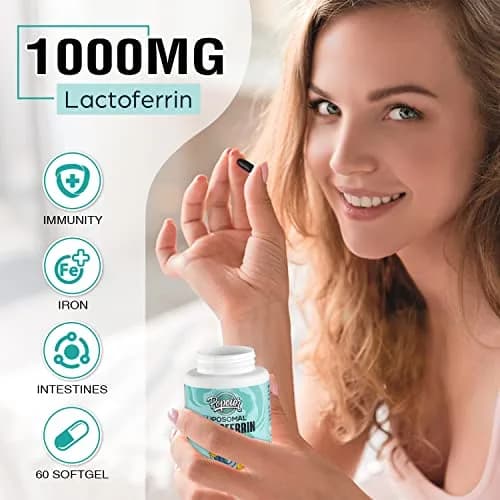 Pepeior Liposomal Bovine Lactoferrin 1000 mg | Supports Iron Absorption & Immunity (70-120 chars) thumbnail 3