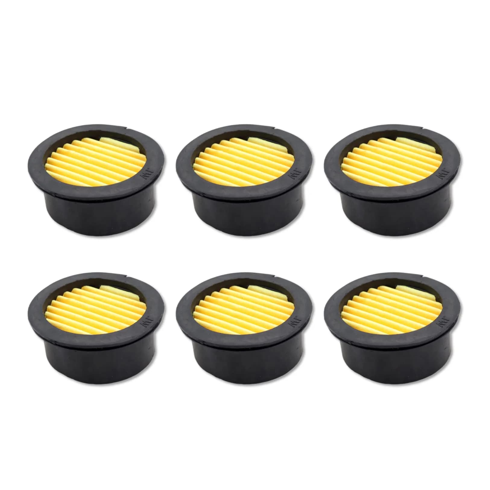Joyangy 6-Pack Air Compressor Silencer Filter Replacement Elements 59mm x 50mm x 24mm | Universal Fit for Oil-less Compressors — Elements