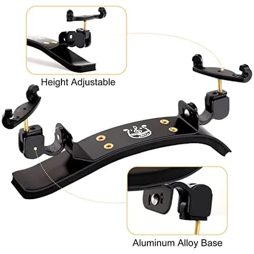 SUEWIO Violin Shoulder Rest for 4/4 Size, Premium Aluminum Alloy with Foam Pad & Height Adjustable Feet | Ergonomic Support for Adults thumbnail 3