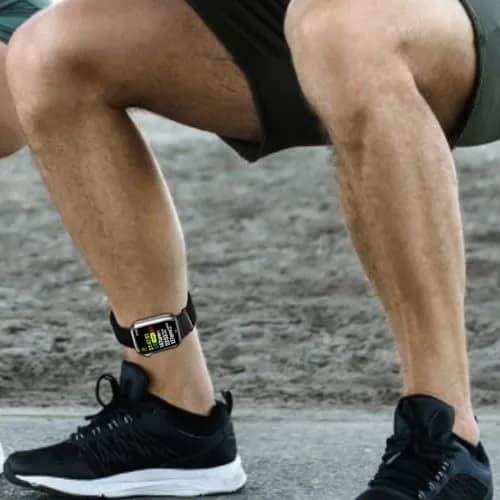 Keepamor Ankle/Arm Band for Apple Watch, Breathable Nylon Sport Loop | Fits 19-42 cm (7.5-16.5 in) Ankle or Arm thumbnail 5
