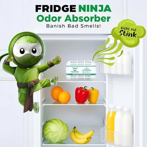 Ellis Harper Fridge Ninja XL Pack Refrigerator Deodorizer | Bamboo Charcoal Odor Eliminator (1 Count) thumbnail 2