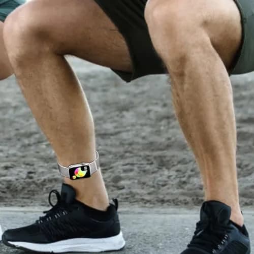 Keepamor Sport Ankle/Arm Band Compatible with Apple Watch 49/46/45/44/42/41/40/38mm, 19-41cm (7.5-16.5") | Breathable Nylon with Hook-and-Loop Fastener thumbnail 5