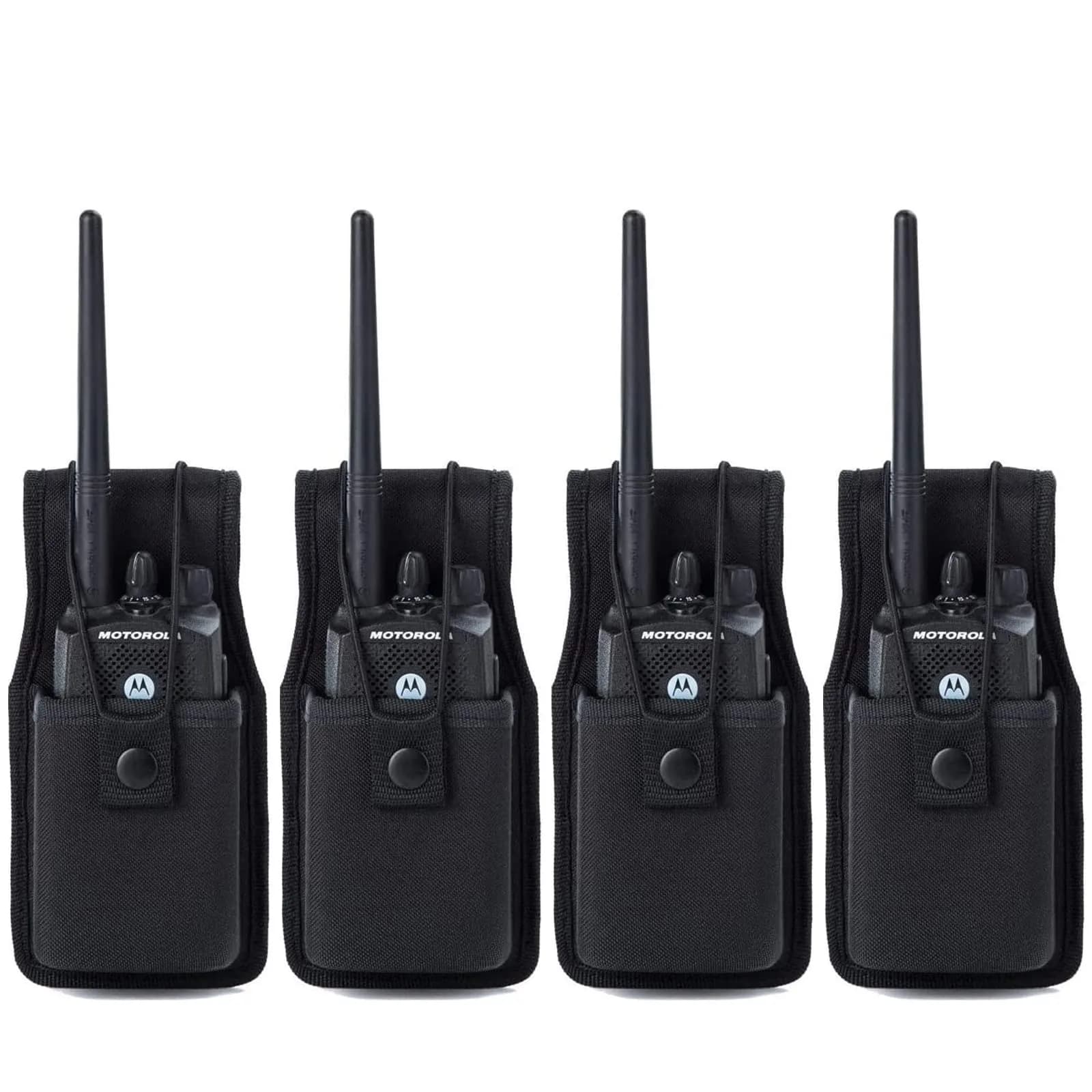 LUITON Universal Radio Case 4-Pack | Tactical Nylon Holster with Belt Clip for Motorola MT500, MT1000, MTS2000 & Similar Models