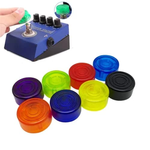 CCeCCe 8 Pack Footswitch Toppers Guitar Pedal Caps | Colorful, Durable & Stage-Illuminating thumbnail 1