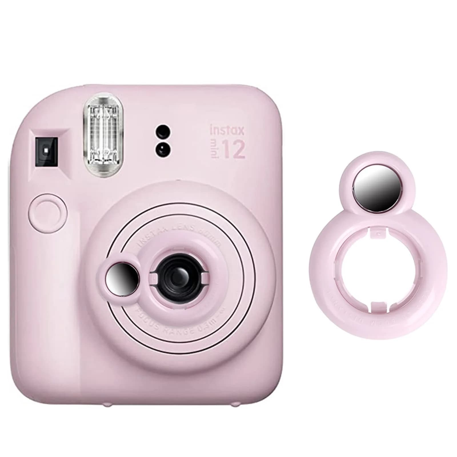 Rieibi Pink Selfie Mirror for Fujifilm Instax Mini 12 Camera | Close-up Lens with Self-Portrait Mirror - main product image