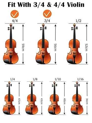SUEWIO Violin Shoulder Rest for 4/4 and 3/4 Size, Imitation Wood Grain with EVA Foam Pad & Adjustable Feet | Lightweight & Secure Grip thumbnail 5
