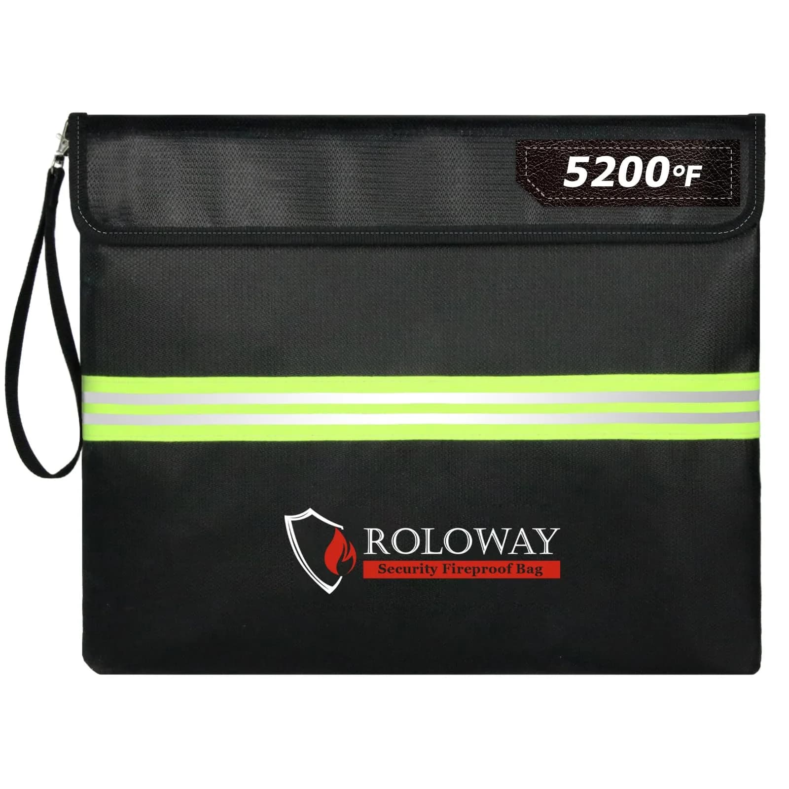 ROLOWAY Fireproof Document Bag (14 x 11 inch) with 5200℉ Aluminum Foil Layer | Fireproof & Water-Resistant - main product image