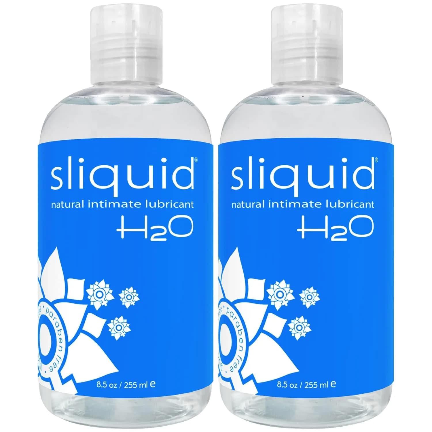Sliquid H2O Water Based Lube Lubricant 125ml (4.2 Fl Oz) | Glycerin Free Personal Lubricant for Sex — 8.5 Fl Oz