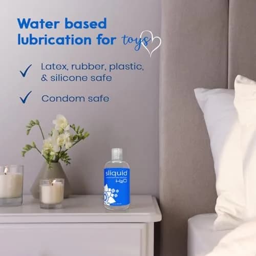 Sliquid H2O Water-Based Lube Gel - 510ml (17 Fl Oz) | Natural, Unscented, Condom & Toy Safe thumbnail 6
