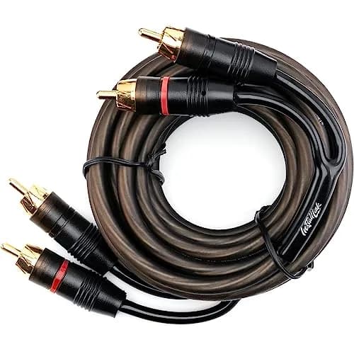 Install Link RCA Audio Cable 12ft | OFC 2-Male Stereo Subwoofer & TV thumbnail 1