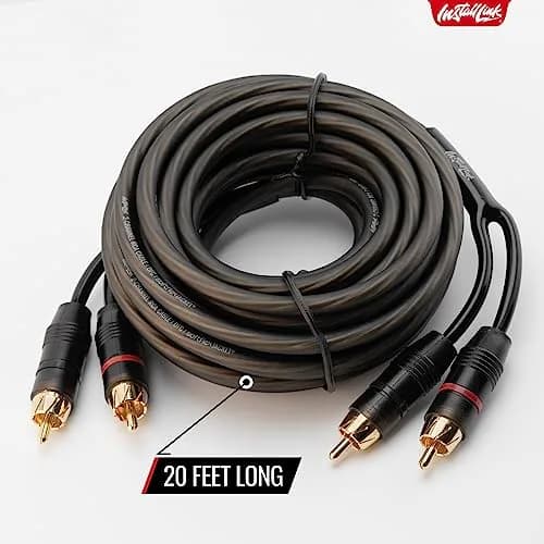 Install Link RCA Audio Cable 20ft | OFC 2-Male to 2-Male, Stereo & Subwoofer thumbnail 4