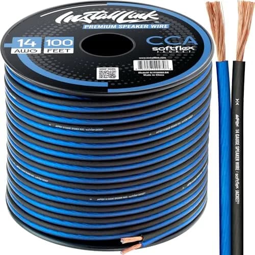 Install Link 14 AWG Gauge Speaker Wire 30.5m (100 Feet) | CCA for Home Theater & Car Audio thumbnail 1