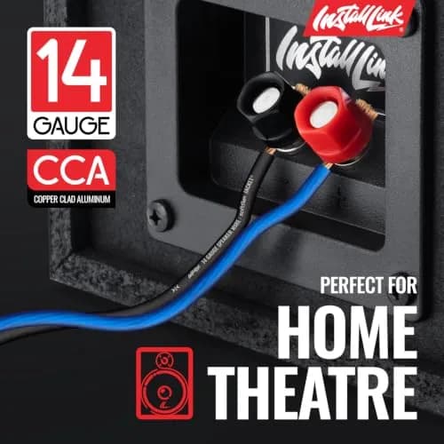 Install Link 14 AWG Gauge Speaker Wire 30.5m (100 Feet) | CCA for Home Theater & Car Audio thumbnail 2