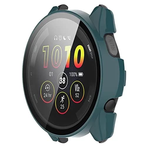 BabyValley Hard PC Case Compatible with Garmin Forerunner 265 Smartwatch 42mm (3-Pack, Green/Apricot/Black) | Full Screen Protection thumbnail 5