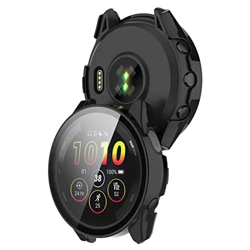 BabyValley Hard PC Case Compatible with Garmin Forerunner 265 Smartwatch Accessory (3-Pack, Black) thumbnail 3