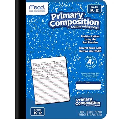 Mead Primary Composition Book 4 Pack | Grades K-2, 7-1/2" x 9-3/4" | Assorted Colors thumbnail 3