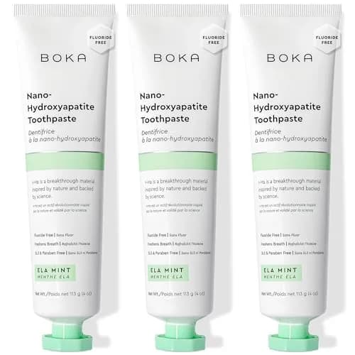 Boka Nano Hydroxyapatite Toothpaste Ela Mint Flavor 12 Fl Oz (355ml) | Fluoride-Free Enamel Care thumbnail 1