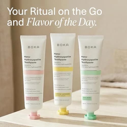 Boka Fluoride-Free Toothpaste Bundle with Nano Hydroxyapatite | 102g (3.6 Oz) 3-Pack thumbnail 7