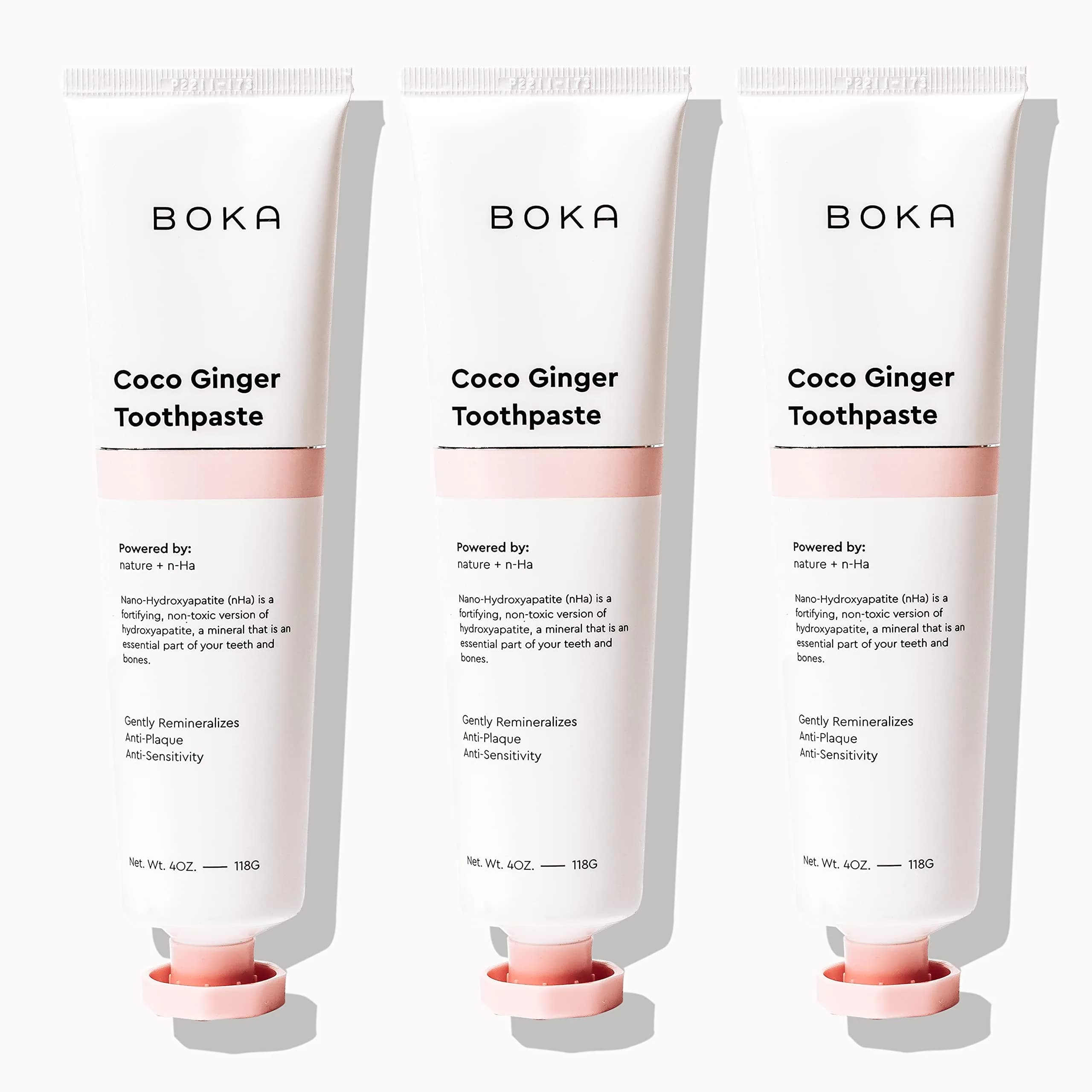 Boka Fluoride Free Toothpaste Nano Hydroxyapatite Coco Ginger Flavor 12 Fl Oz (360ml) | Dentist Recommended for Sensitive Teeth - main product image