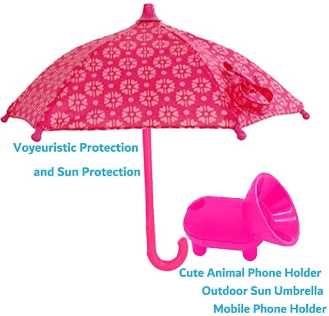 BEITESTAR Phone Umbrella for Sun | Cute Sun Shade & Phone Stand, 4-10” Smartphones, Silicone, Foldable thumbnail 2