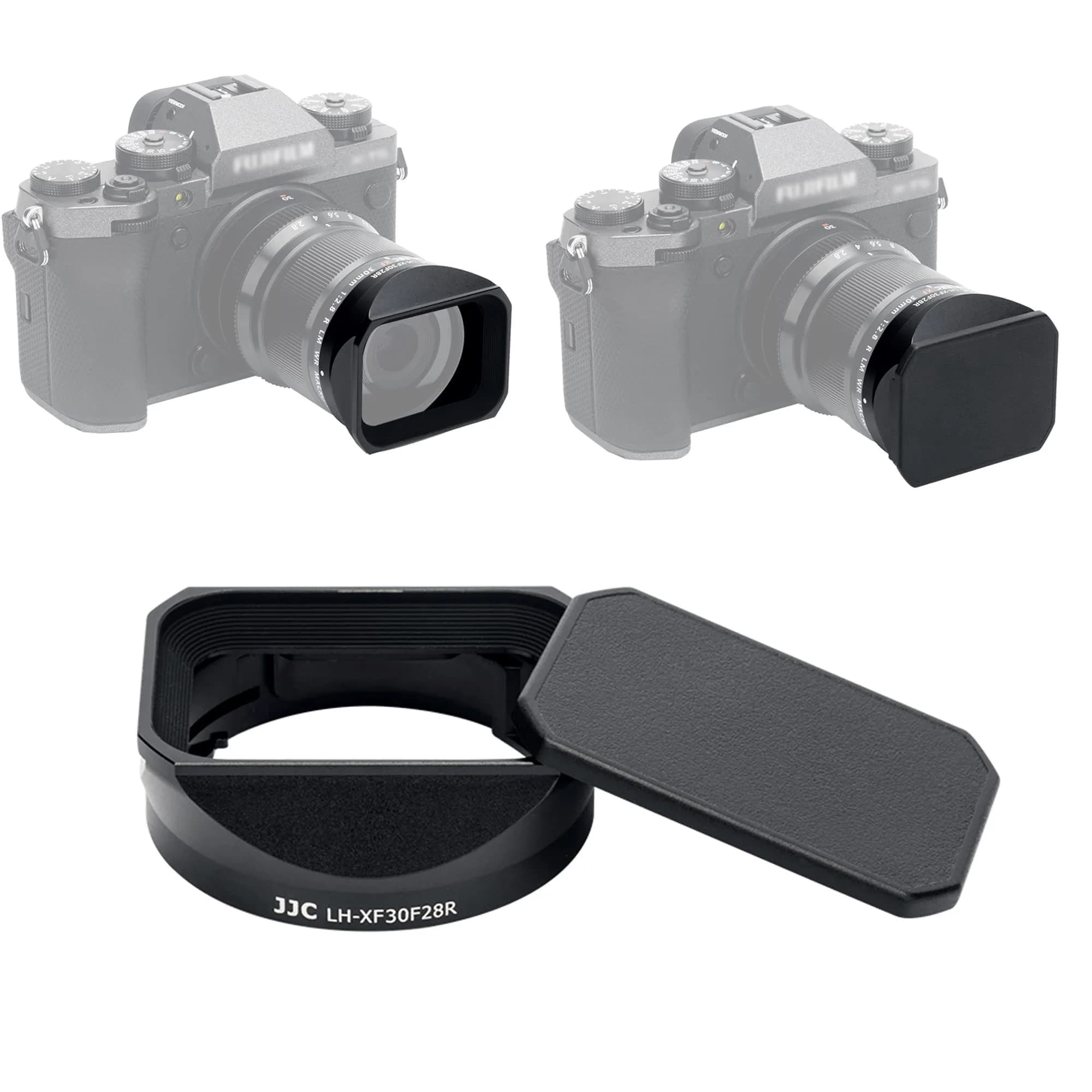 JJC Metal Lens Hood for Fuji XF 16mm F1.4 R WR Lens | Bayonet Mount, Blocks Stray Light — For Fuji XF 30mm F2.8 Lens