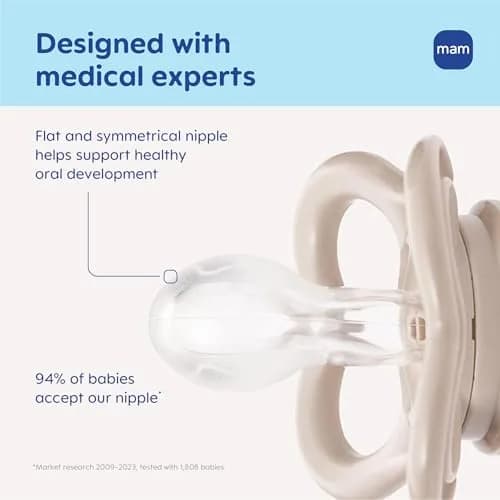 MAM Air Pacifier 16+ Months Extra Air Flow for Sensitive Skin | Gentle, Breathable & Orthodontic thumbnail 2