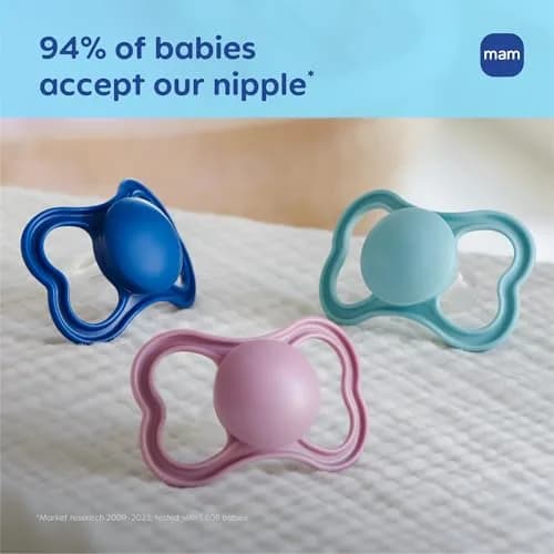 MAM Air Pacifier 6-16 Months, Extra Air Flow for Sensitive Skin, 4 Pack | Developed with Medical Experts, BPA-Free, Skin Soft Silicone, Made In Europe thumbnail 5
