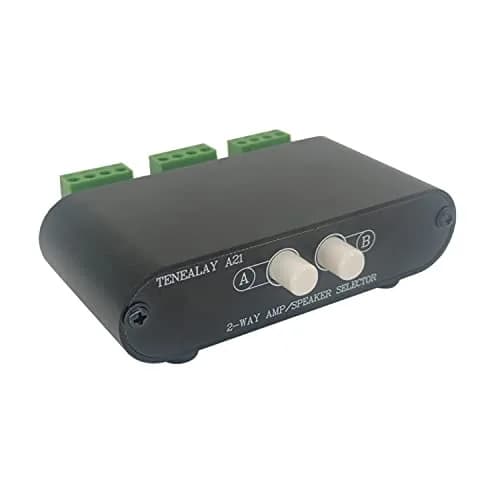 TENEALAY 2-Way Stereo Amplifier Speaker Selector Box A21 | Switch Between 2 Amps or 2 Speaker Pairs thumbnail 1