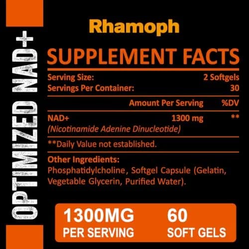 Rhameph Liposomal NAD+ Supplement 1300 mg | Supports Cellular Energy & Aging thumbnail 2