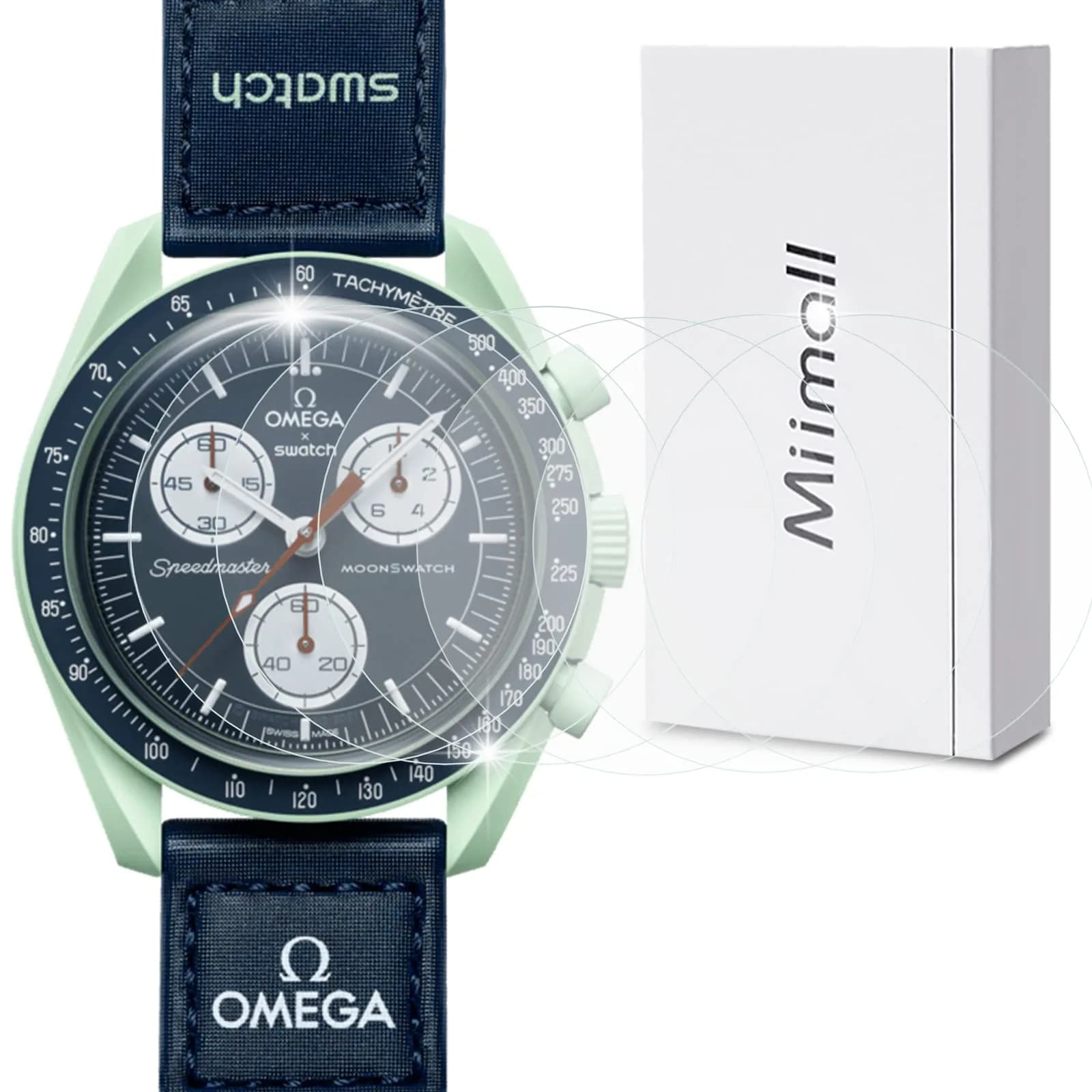 Miimall Clear 6 Pack Screen Protectors for OMEGA X SWATCH BIOCERAMIC MOONSWATCH 42mm | Bubble-Free TPU Films - main product image