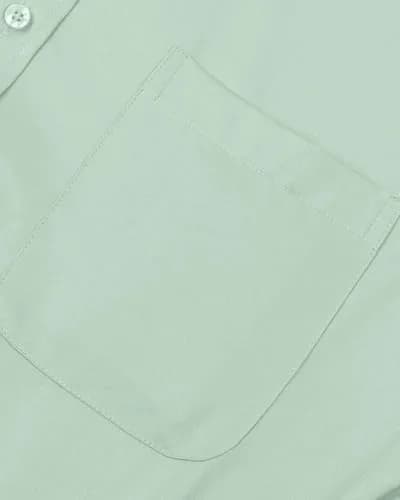 Alimens & Gentle Light Green Button Down Shirt Men's Regular Fit Long Sleeve, 95% Polyester 5% Spandex | Classic Elegance Meets Modern Chic thumbnail 6