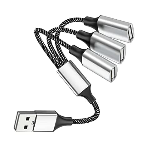 Fidioto USB Splitter Y Cable, 10in Dual USBA Ports, Data & Power Extender for Mac, Laptop, PC, Xbox Series X/S, PS4, PS5 thumbnail 1
