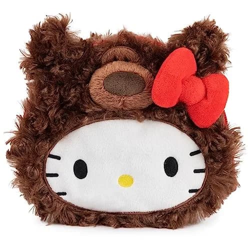 GUND Sanrio Hello Kitty Philbin Teddy Bear Plush Pouch 14cm (5.5") | Soft & Huggable Toy thumbnail 1