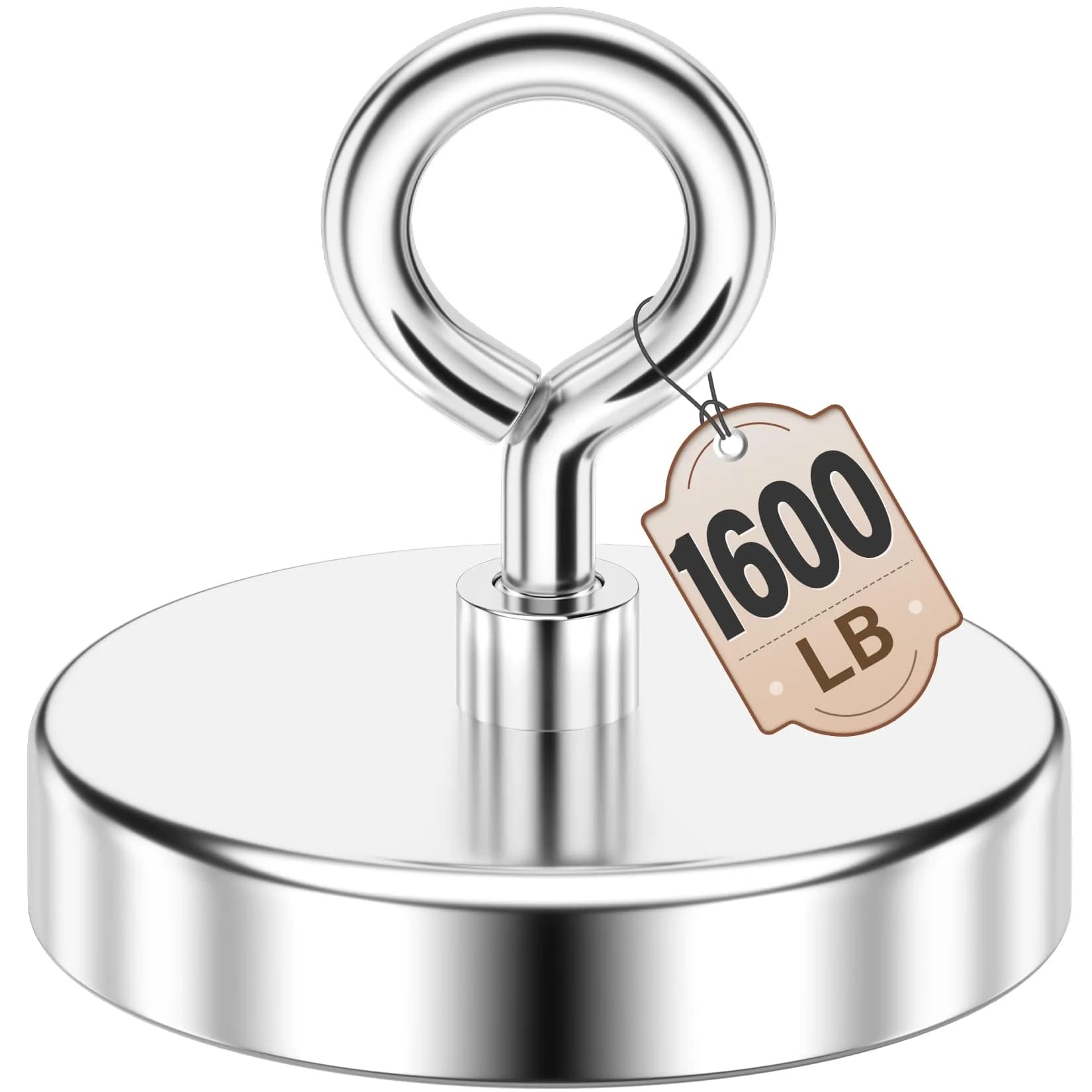FINDMAG 350 LBS Fishing Magnet, 2 Inch (50mm) Diameter x 0.39 Inch (10mm) Thickness | Heavy Duty Neodymium Retrieval Magnet — 4.72 in