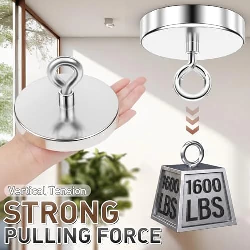 FINDMAG 1600 LBS Heavy Duty Neodymium Fishing Magnet 120mm (4.72 Inch) with Eyebolt | Industrial Strength Metal Retrieval thumbnail 3