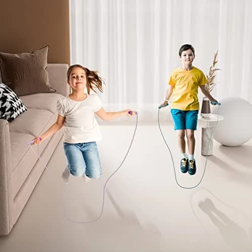 JGM Adjustable Cotton Braided Jump Rope with Wooden Handle | 2.27 kg (5 lb) Total Weight thumbnail 6