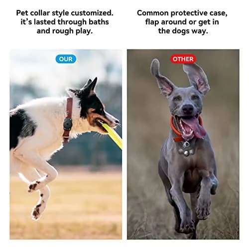 CITYWAY IPX8 Waterproof Dog Collar Holder for Airtag, Metal Back Plate - 4 Pack Black | Secure Pet Tracker Mount thumbnail 4
