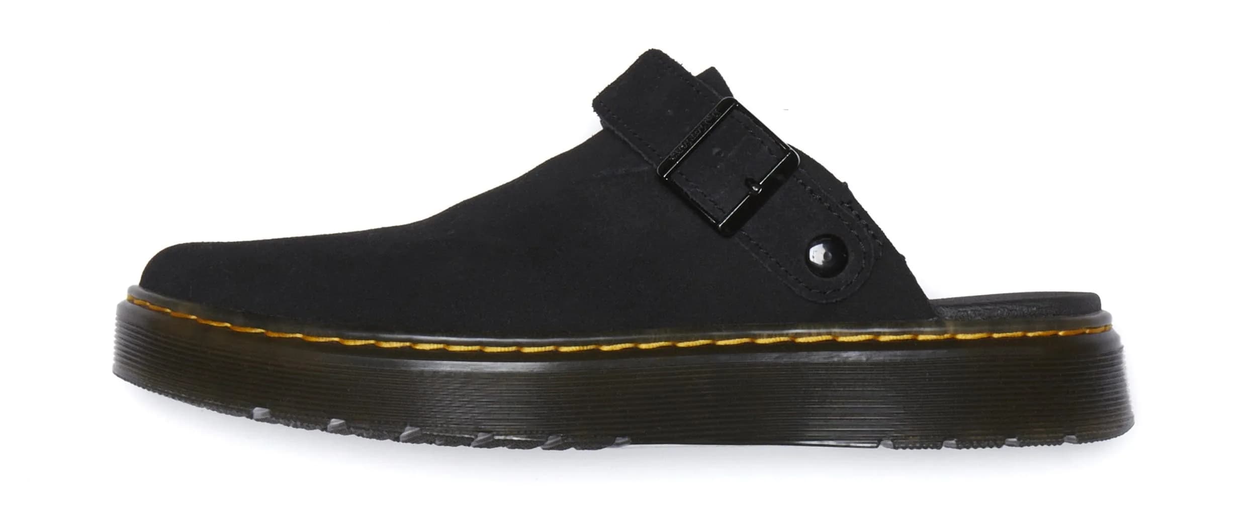 Dr. Martens Carlson Black Medium | Casual Slip-On Mule with Suede Comfort