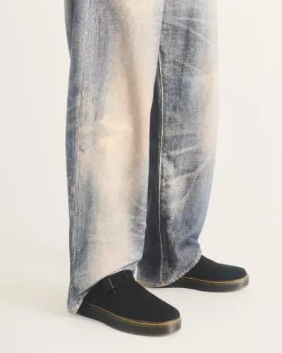 Dr. Martens Carlson Black Medium | Casual Slip-On Mule with Suede Comfort thumbnail 7